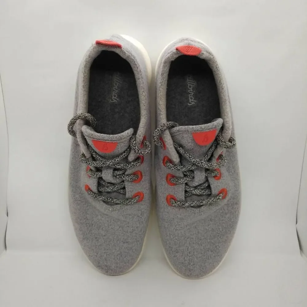 Allbirds Wool Runners Casual Sneakers Womens Size 10 Grey‎ Orange Fashion Shoes